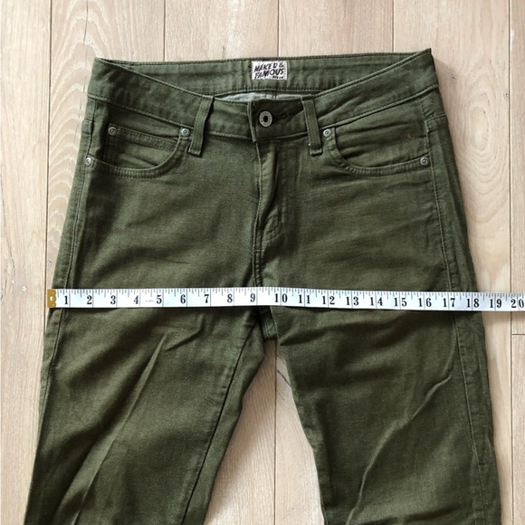 Naked & Famous Denim Skinny Guy Green Stretch Jeans Size 30 - Picture 3 of 16